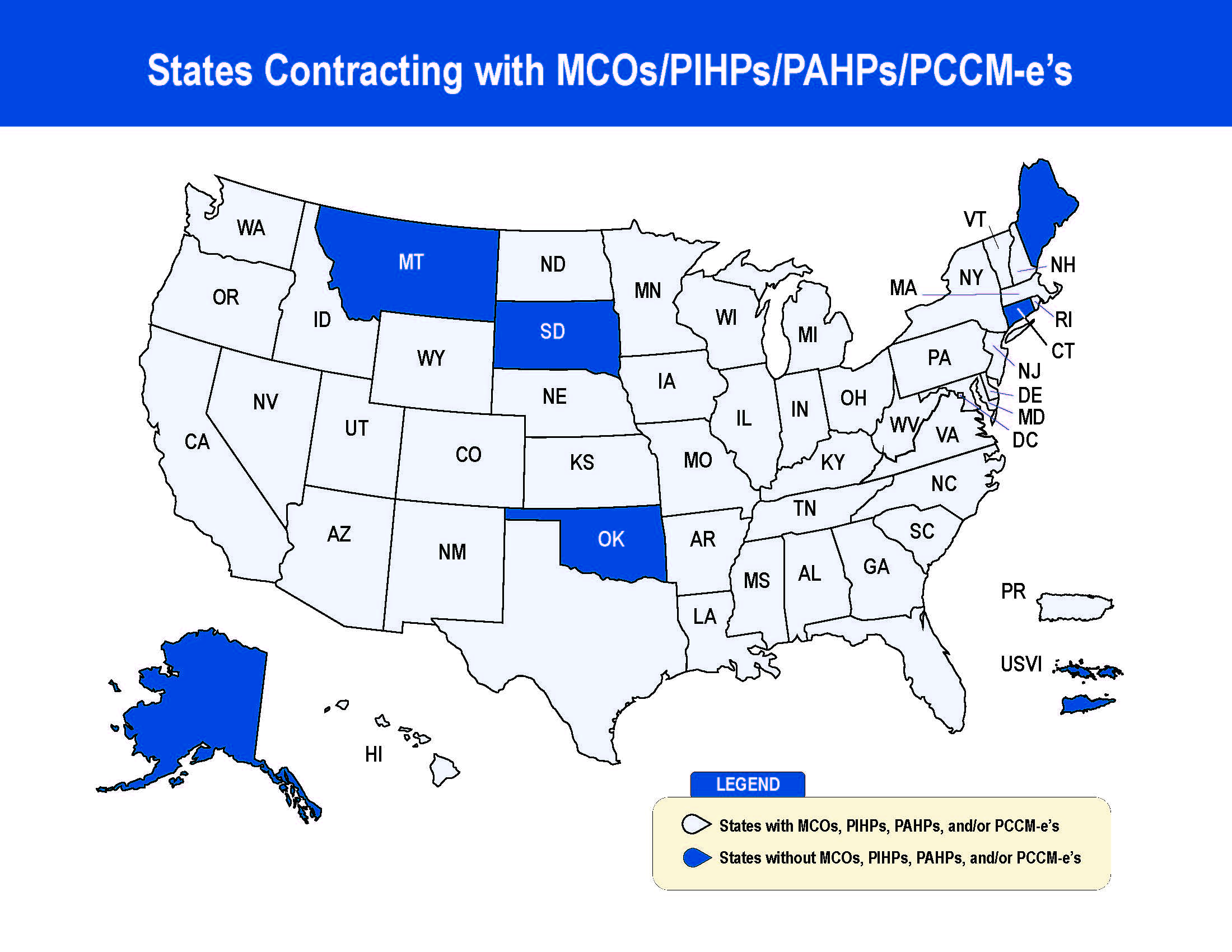 States Contracting with MCOs/PIHPs/PAHPs/PCCM-e’s.